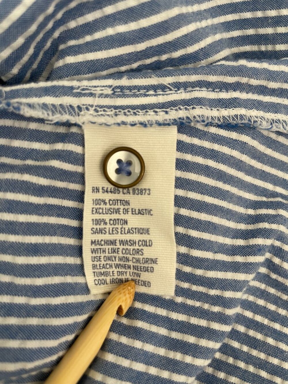 American Eagle | Blue and White Striped Tie Back Mini Summer Dress | 6 - Picture 5 of 6